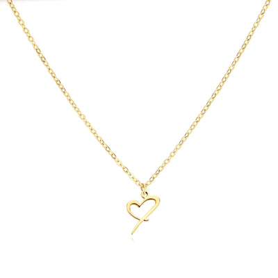 Cursive Heart Necklace